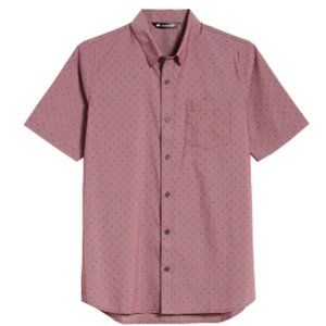 Travis MathewTidbits Regular Fit Print Performance Sport Shirt Port